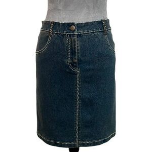 Elie Tahari Stretch Denim Skirt